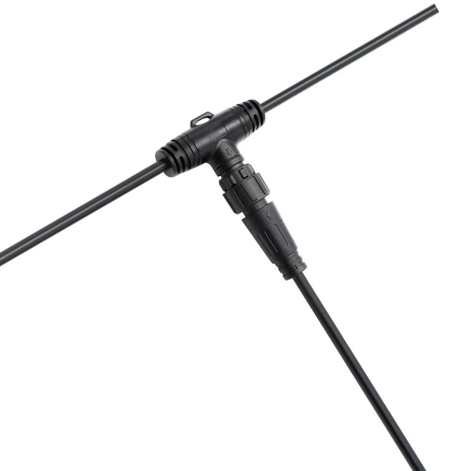 M12 2-6 Pin T-tyyppi Heavy Duty vedenpitävä PLC-kaapelikokoonpano IP67