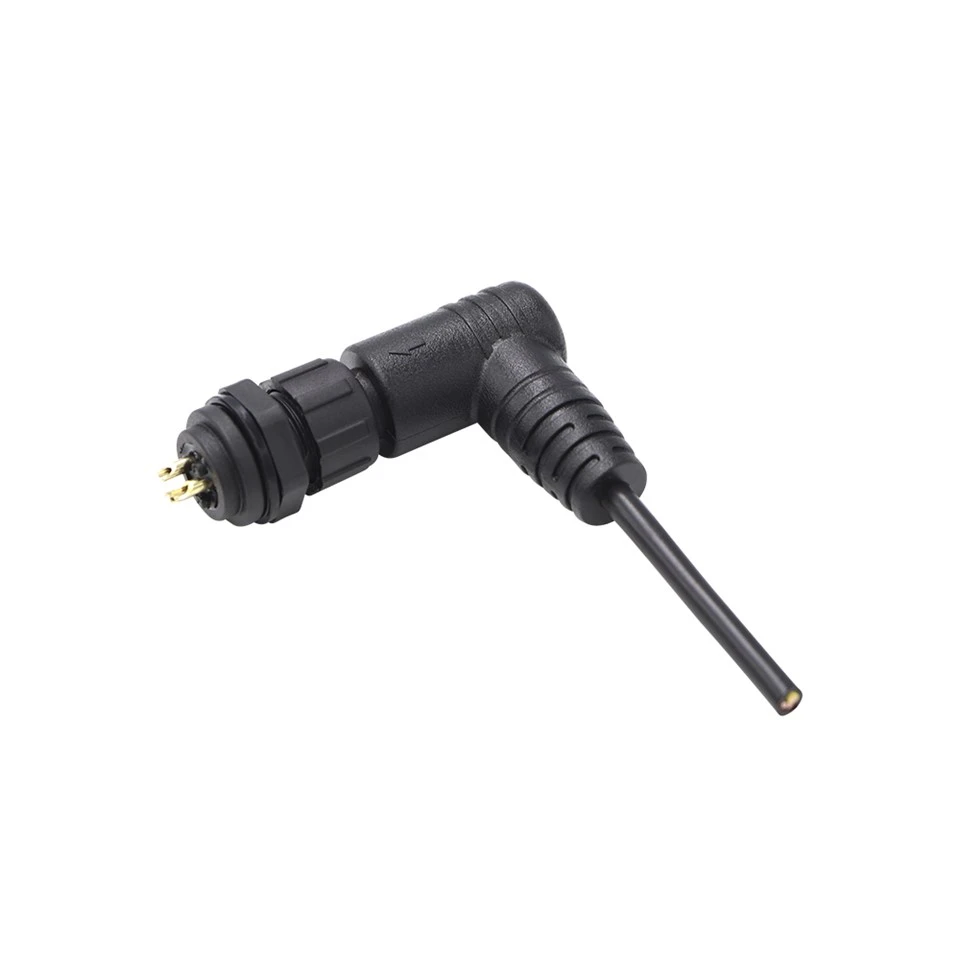M12 2 Pin-kierrepaneeliasennettava vedenpitävä liitin IP67